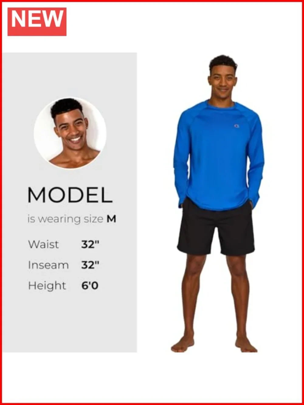 Men's UPF 50+ Long Sleeve Rash Guard Quick Dry Swim Shirt